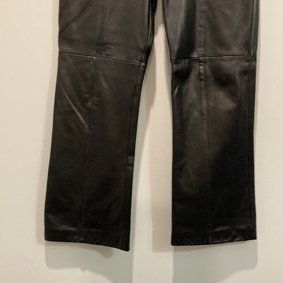 Danier Black High Rise Leather Pants medium - Picture 4 of 12